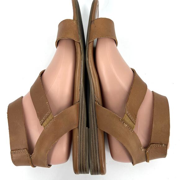 Franco Sarto Womens Gustar Tan Ankle Strap Buckle Closure Leather Sandals Sz 9 - Picture 5 of 8